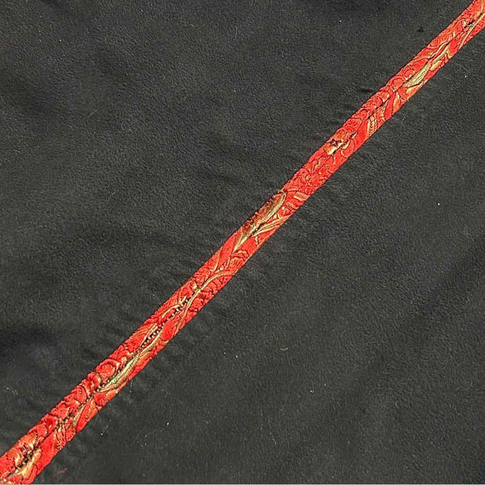 Vtg Chicos Asian Patchwork Jacket Red Brocade Man… - image 5